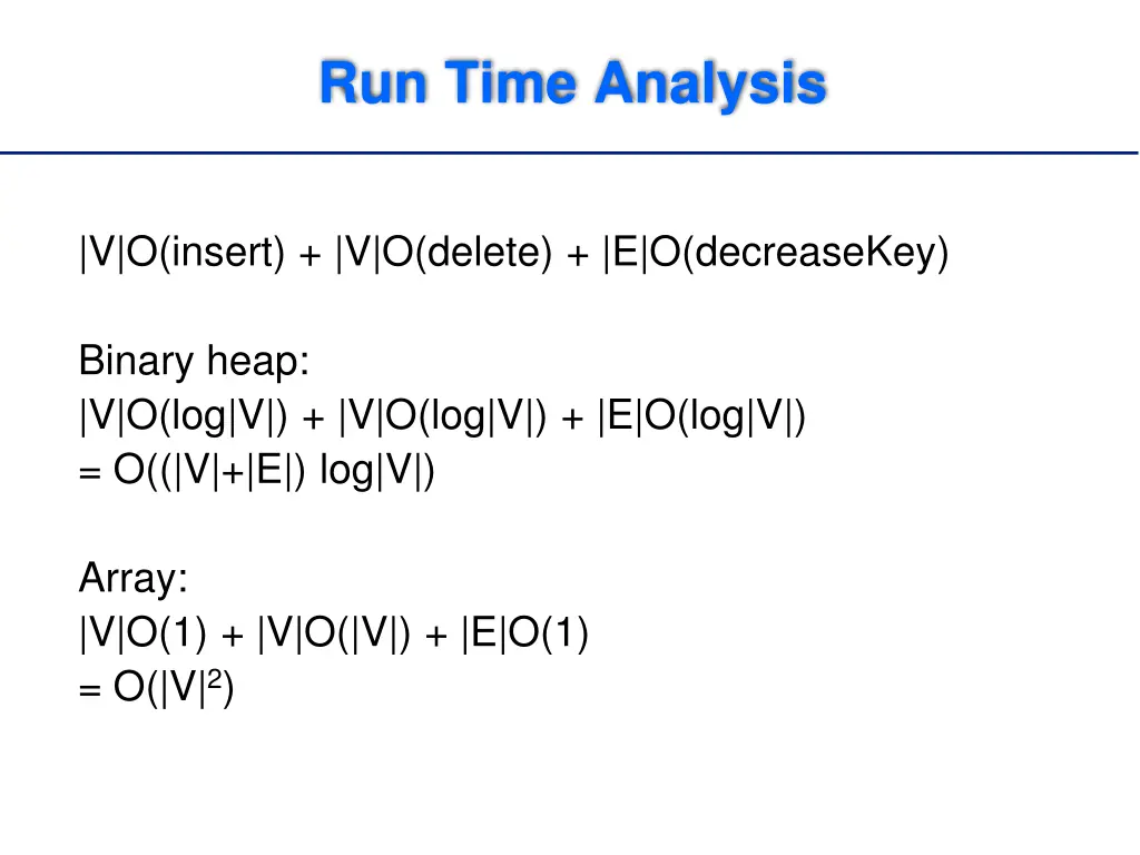 run time analysis