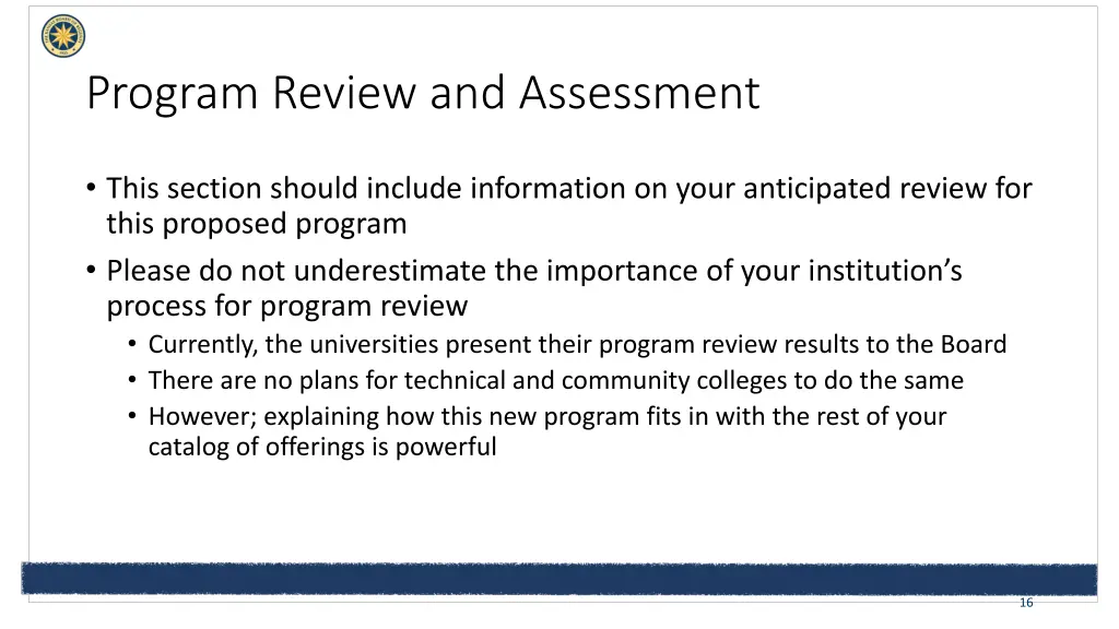 program review and assessment
