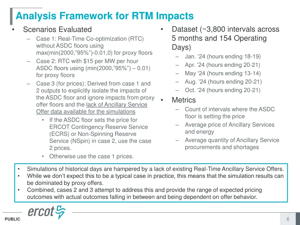 analysis framework for rtm impacts scenarios