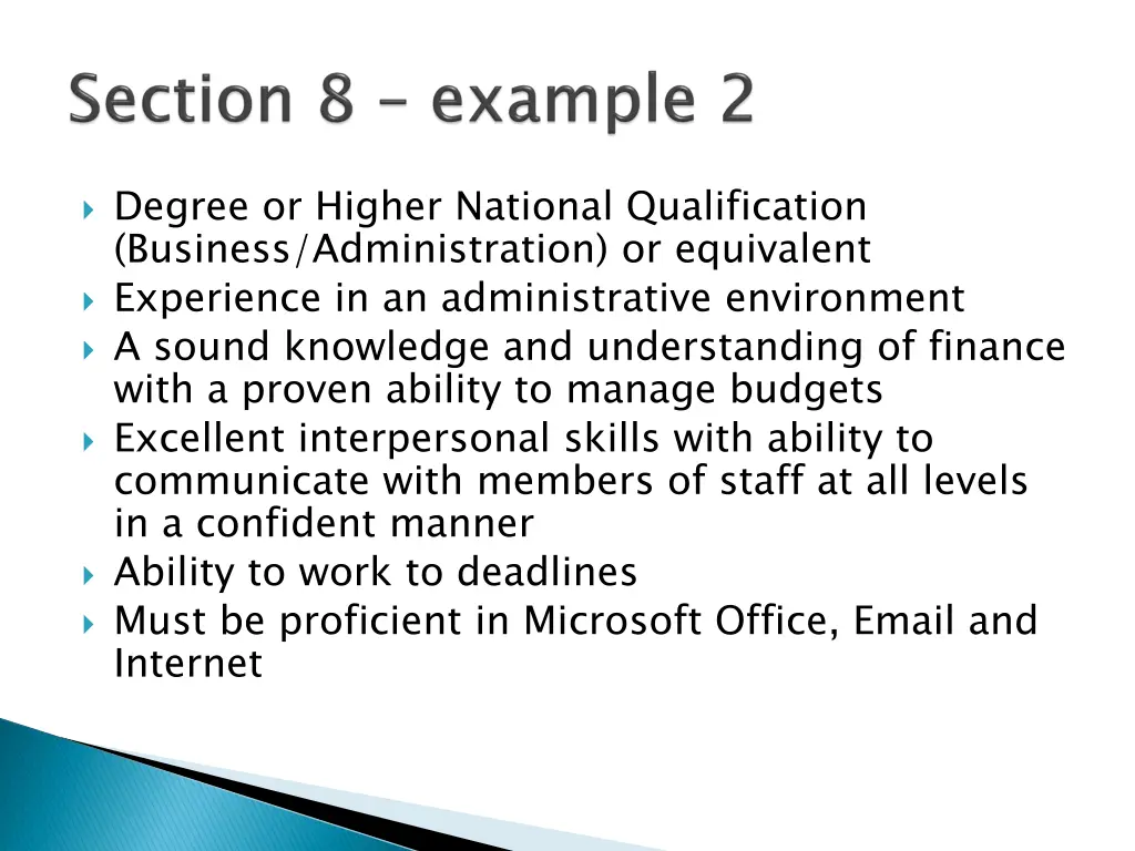 degree or higher national qualification business