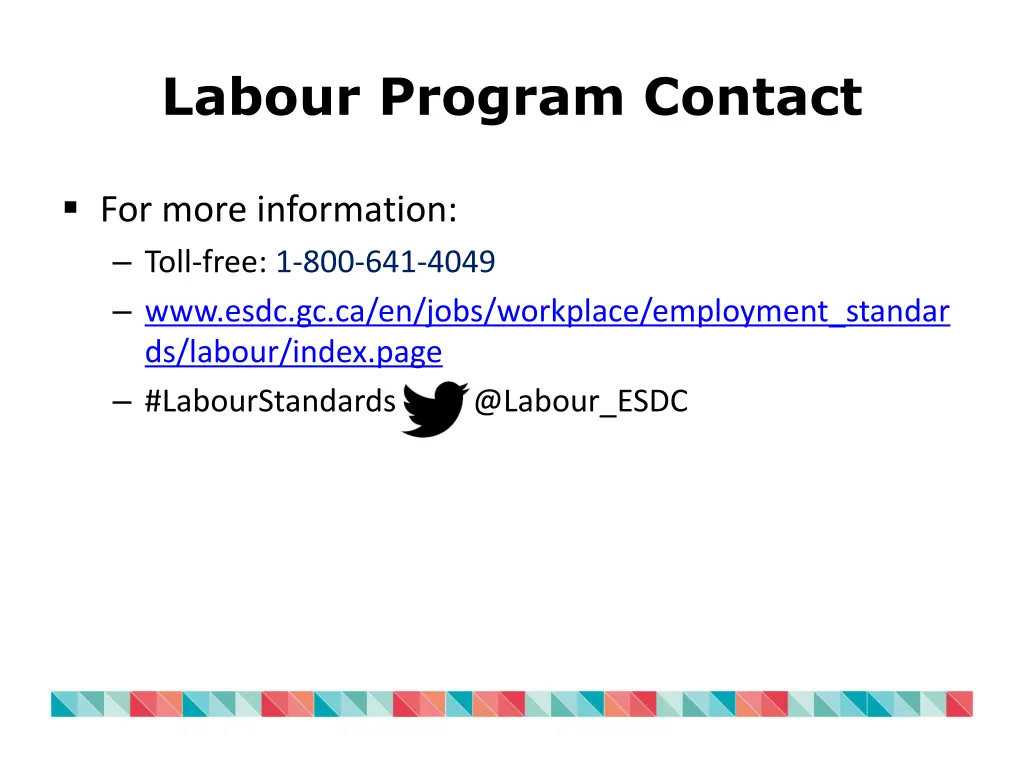 labour program contact