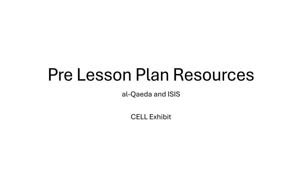 pre lesson plan resources al qaeda and isis