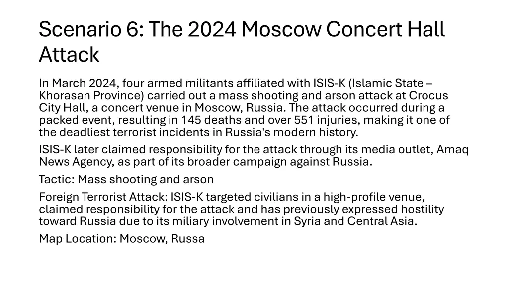 scenario 6 the 2024 moscow concert hall attack