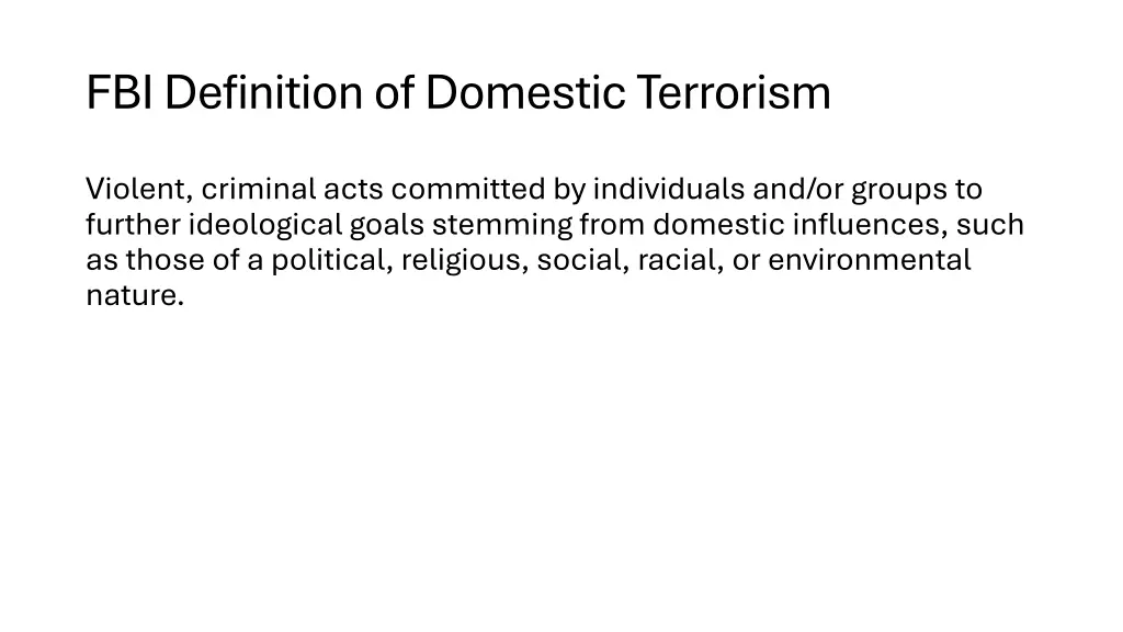 fbi definition of domestic terrorism