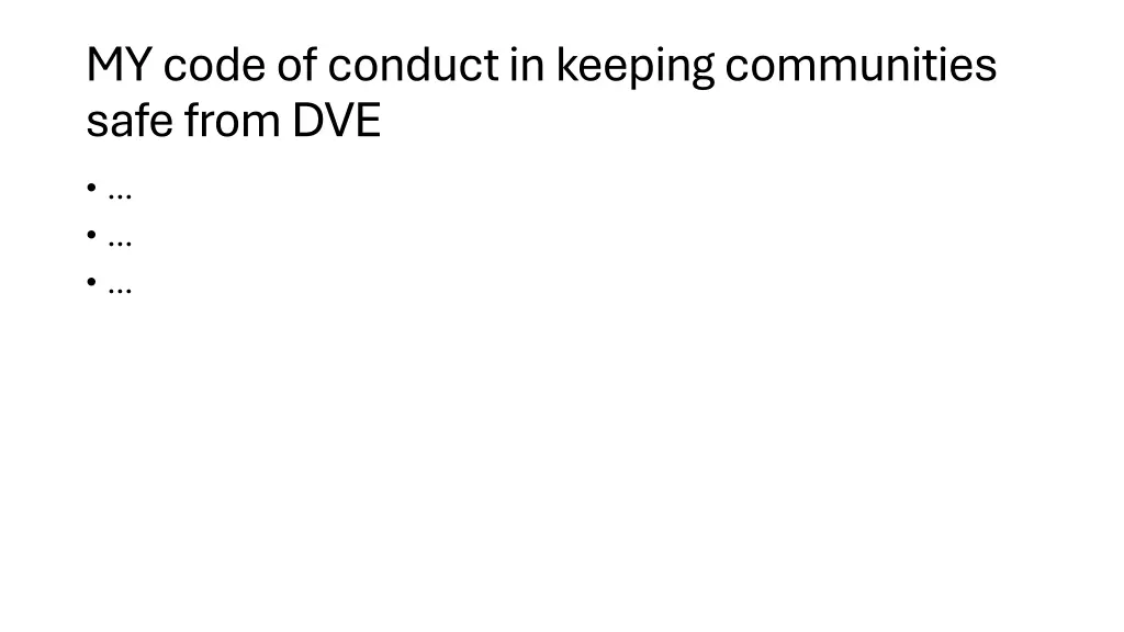 my code of conduct in keeping communities safe