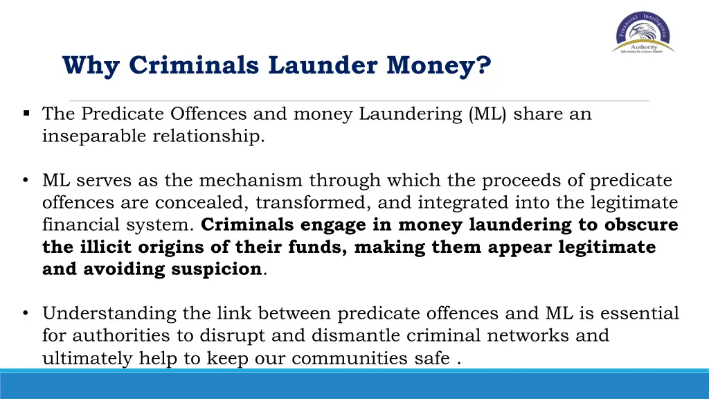 why criminals launder money