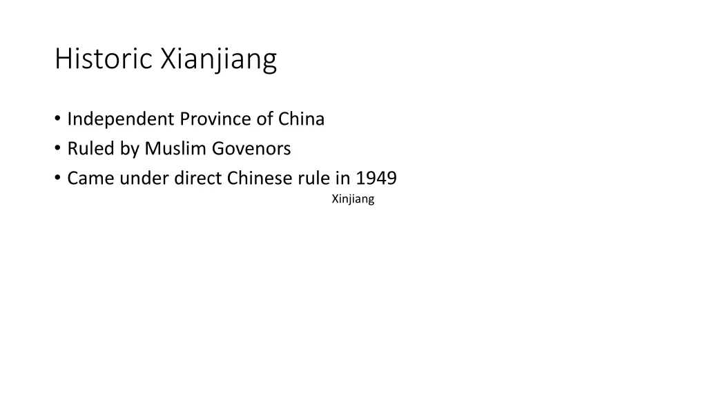 historic xianjiang