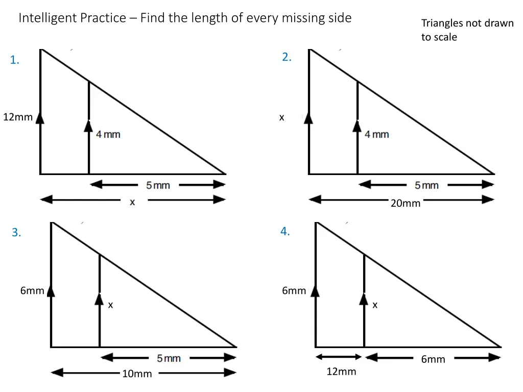 intelligent practice find the length of every