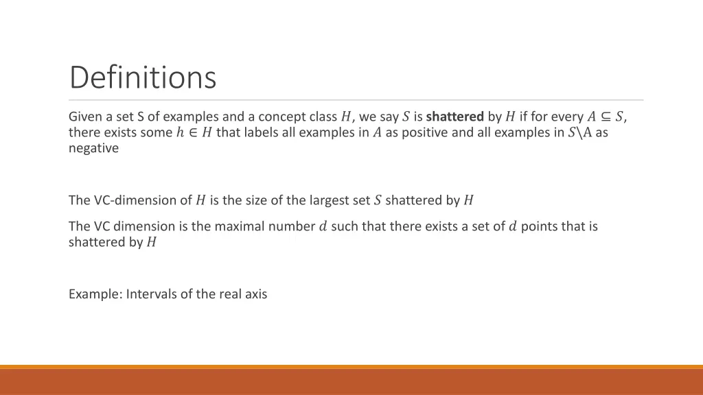 definitions