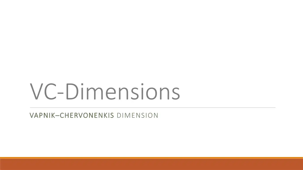 vc dimensions