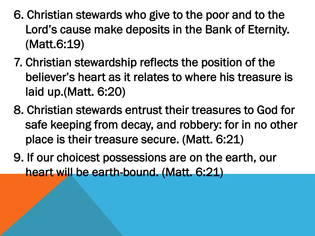 6 christian stewards who give to the poor