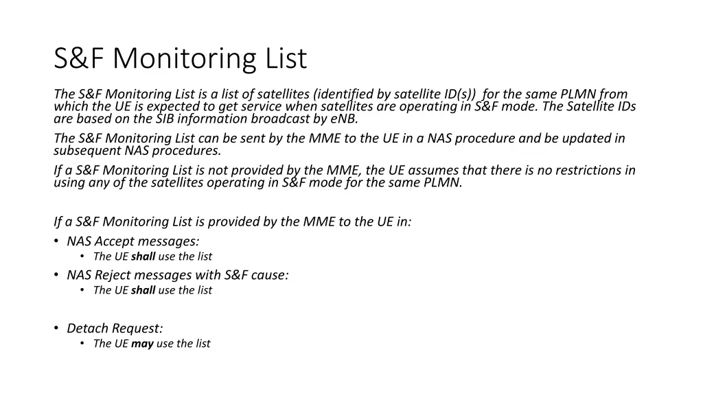 s f monitoring list