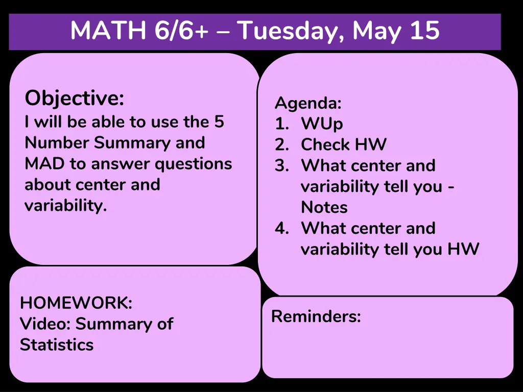 math 6 6 tuesday may 15