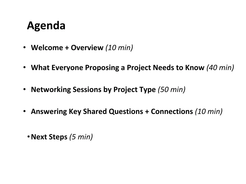 agenda