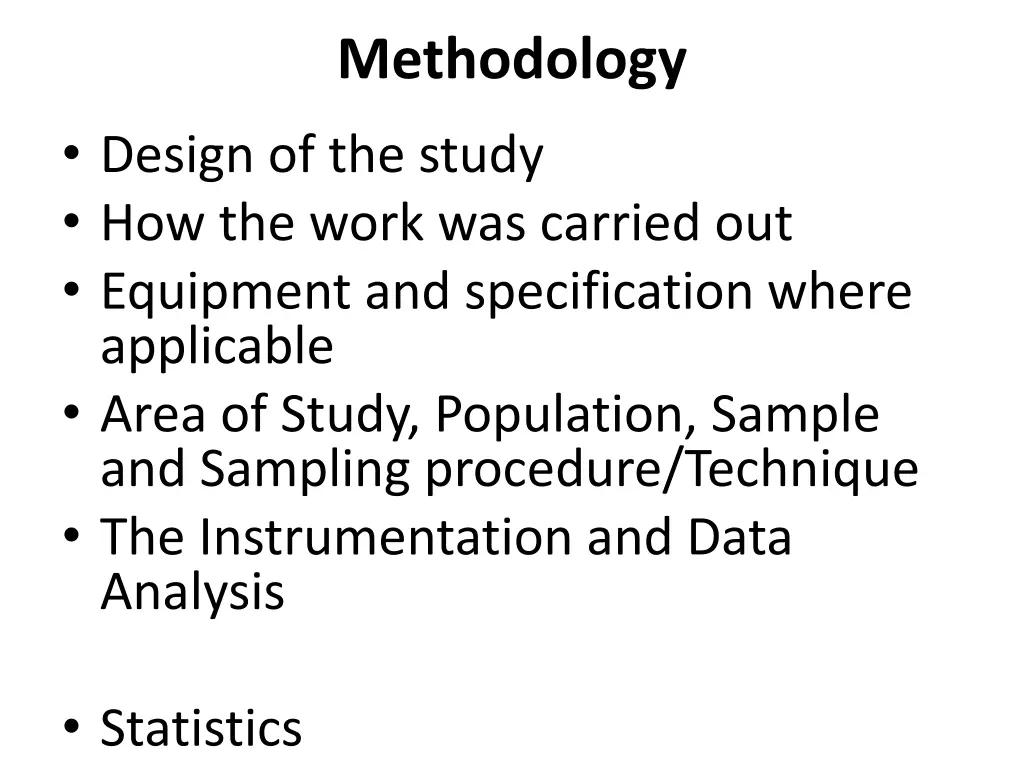 methodology