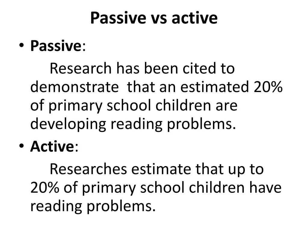 passive vs active