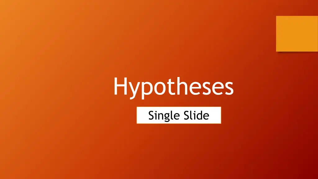 hypotheses