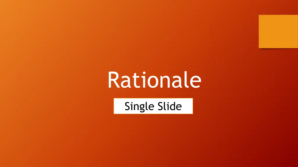 rationale