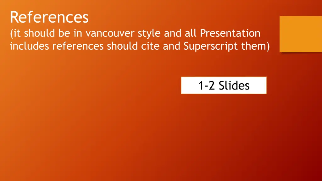 references it should be in vancouver style