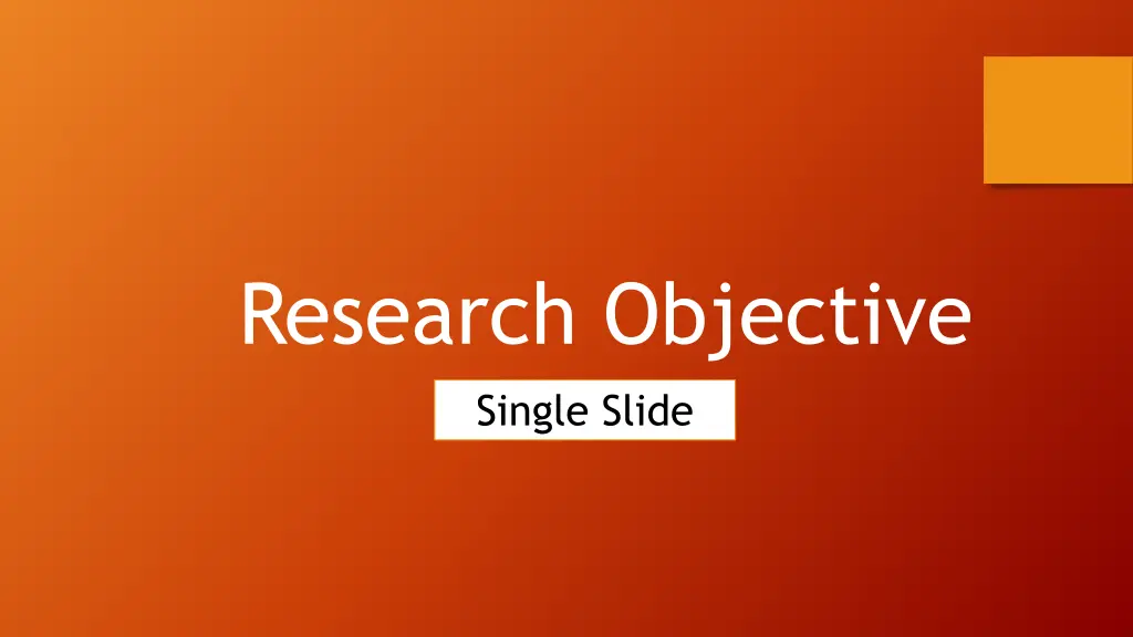research objective