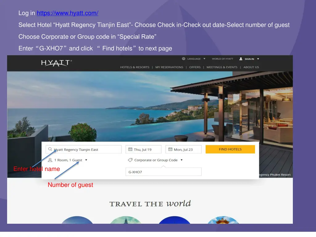 log in https www hyatt com