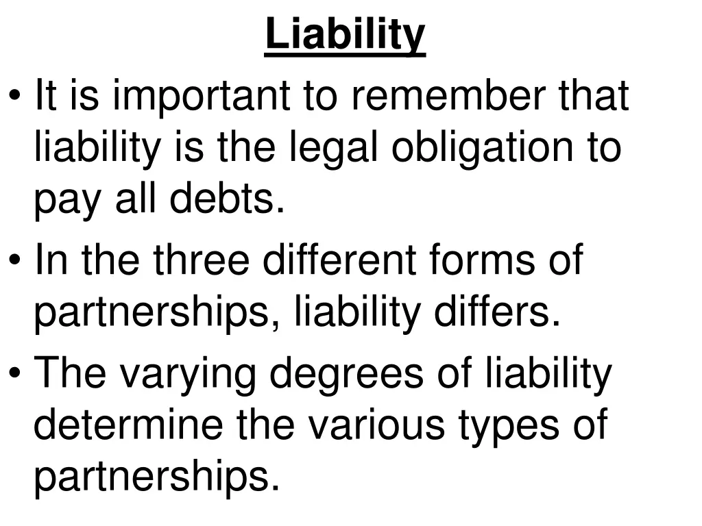 liability