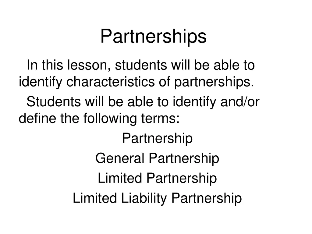 partnerships