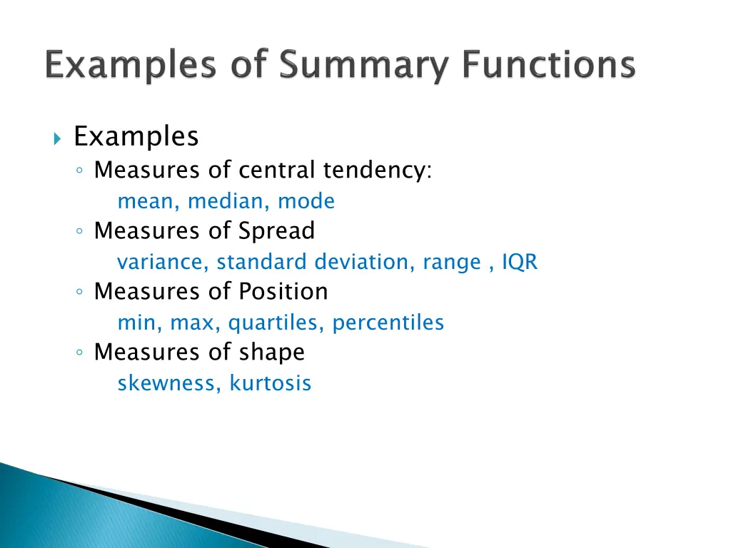 examples measures of central tendency mean median