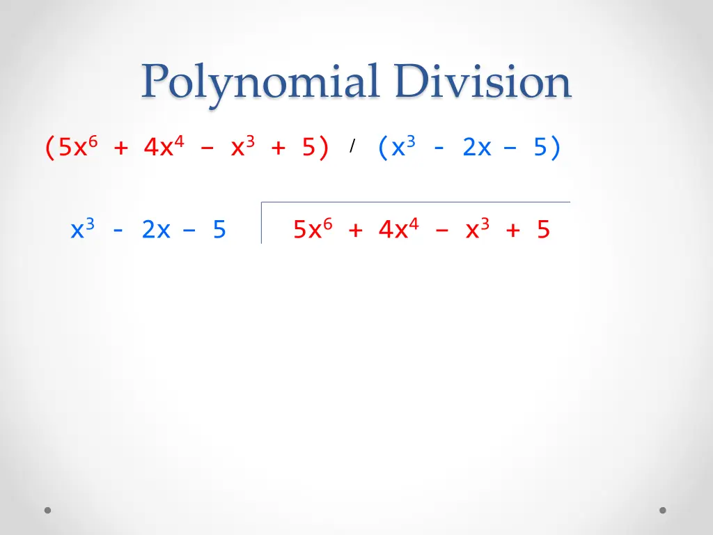 polynomial division