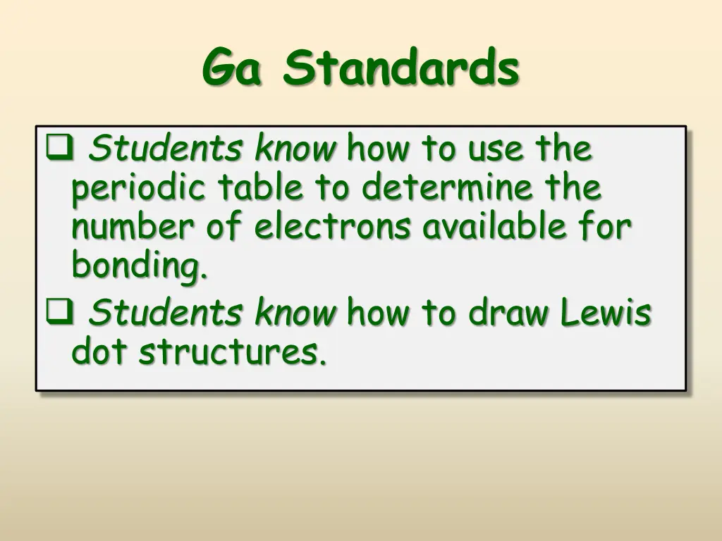 ga standards