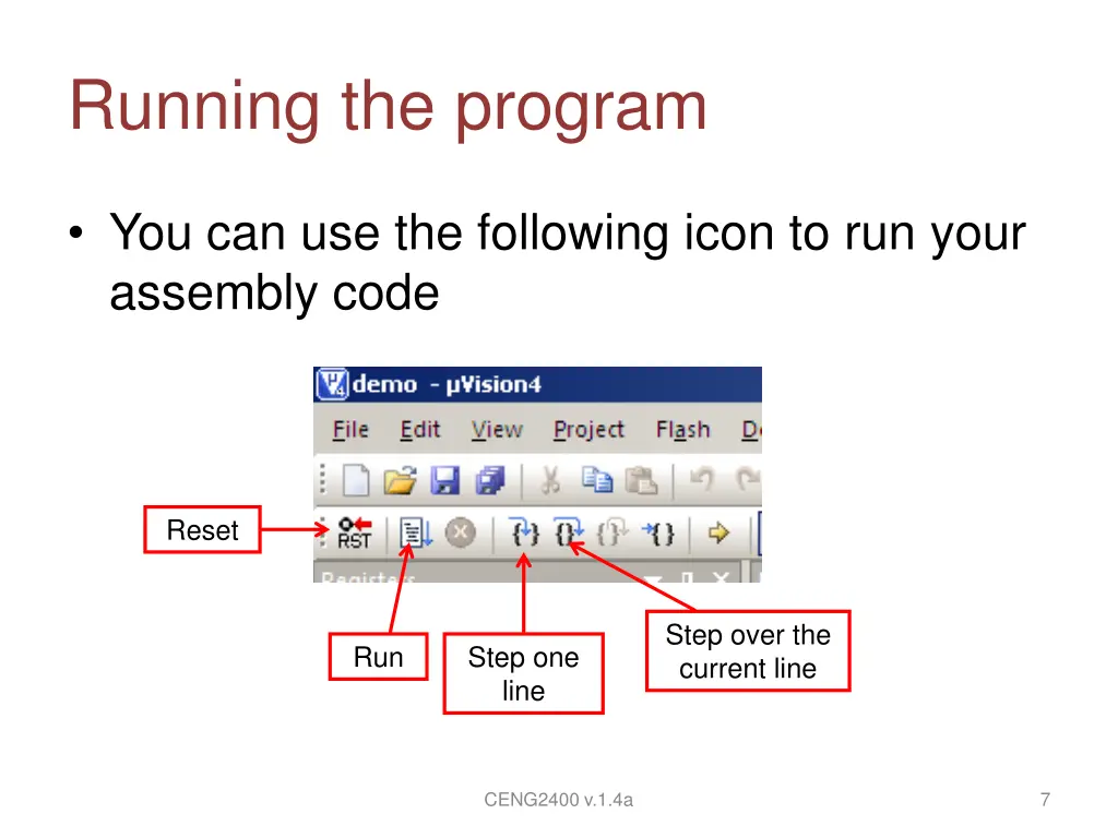 running the program