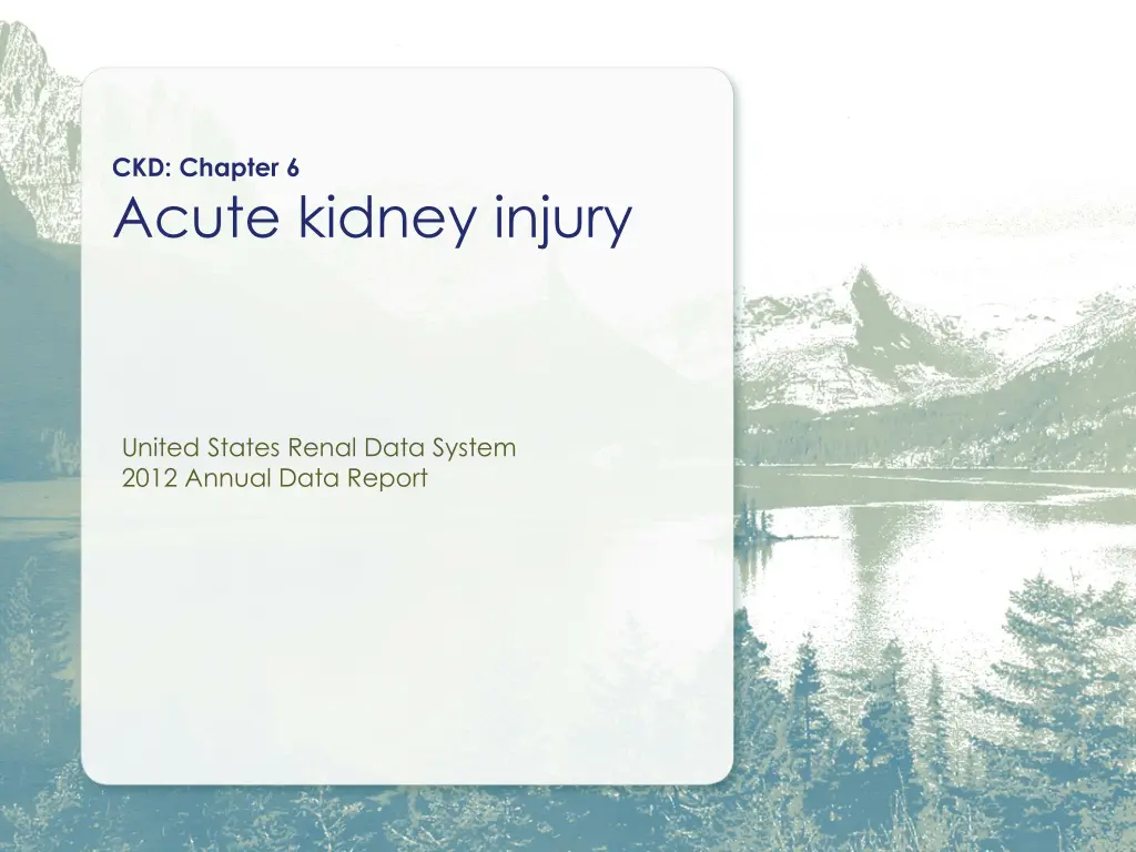 ckd chapter 6 acute kidney injury