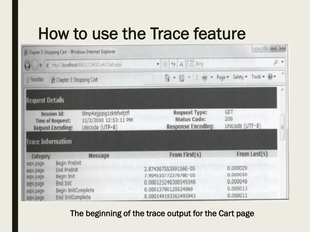 how to use the trace feature how to use the trace