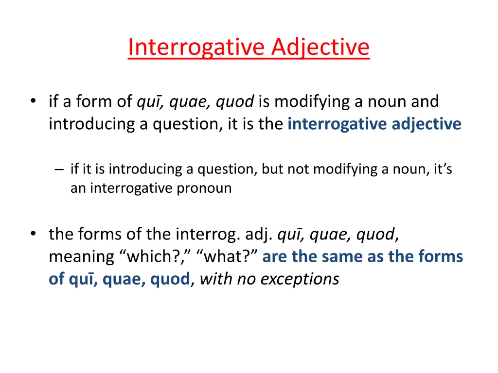 interrogative adjective