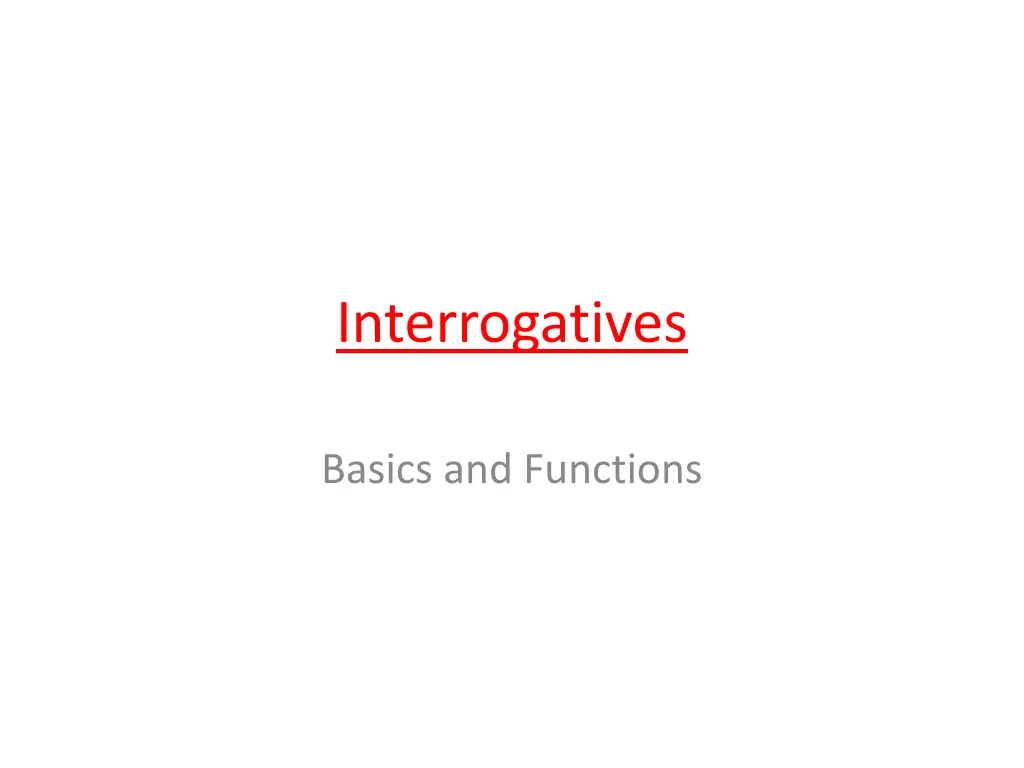 interrogatives