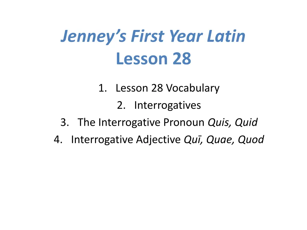 jenney s first year latin lesson 28