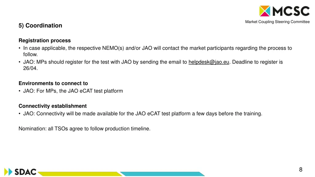 market coupling steering committee 7