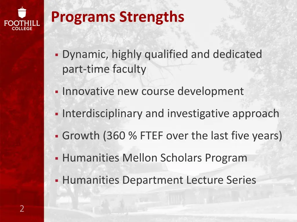 programs strengths