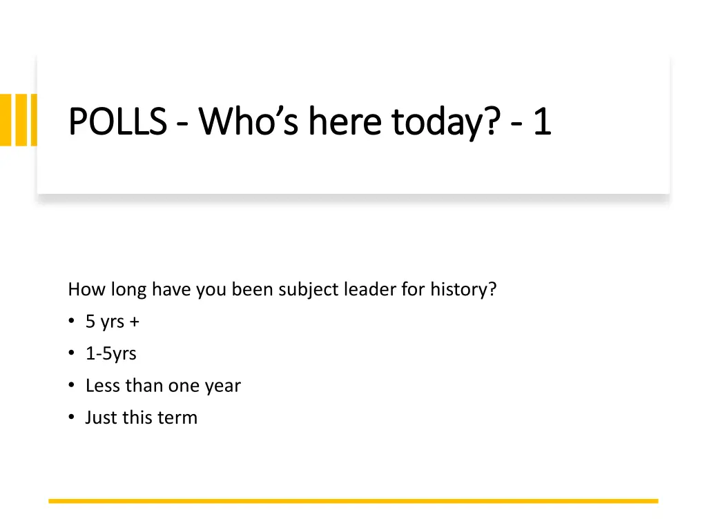 polls polls who s here today who s here today 1 1