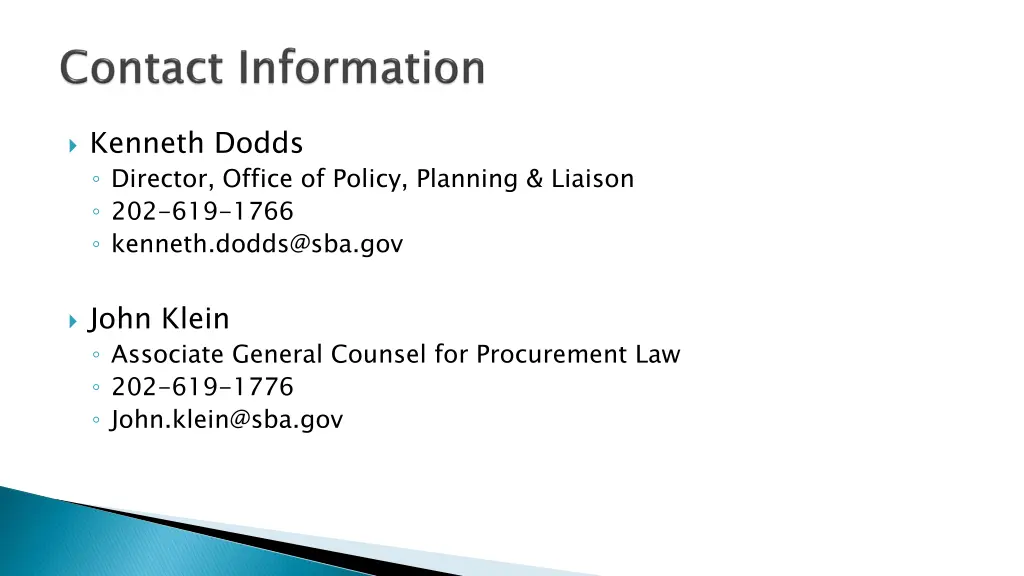 kenneth dodds director office of policy planning