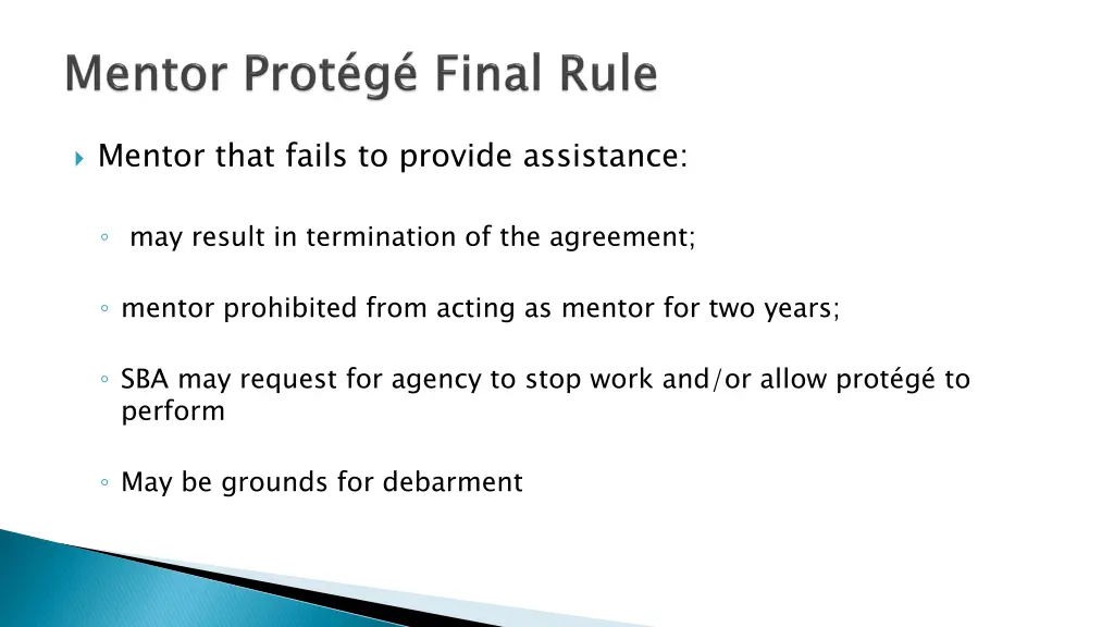 mentor that fails to provide assistance