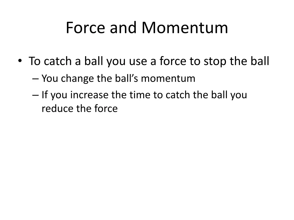 force and momentum