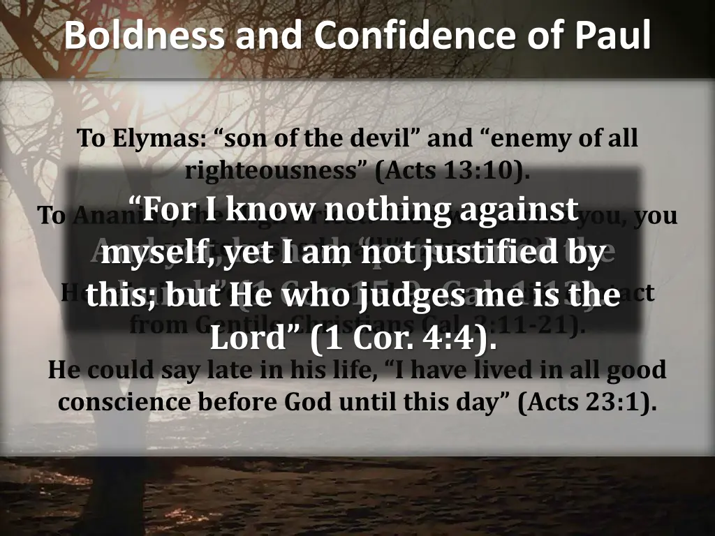 boldness and confidence of paul