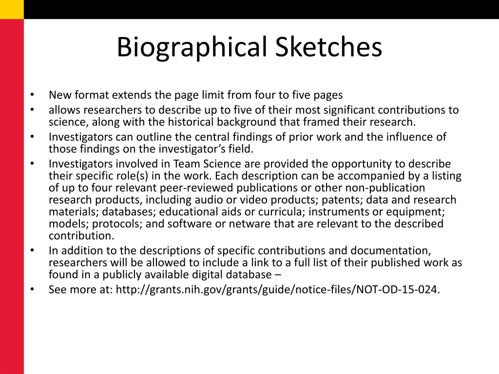 biographical sketches 1