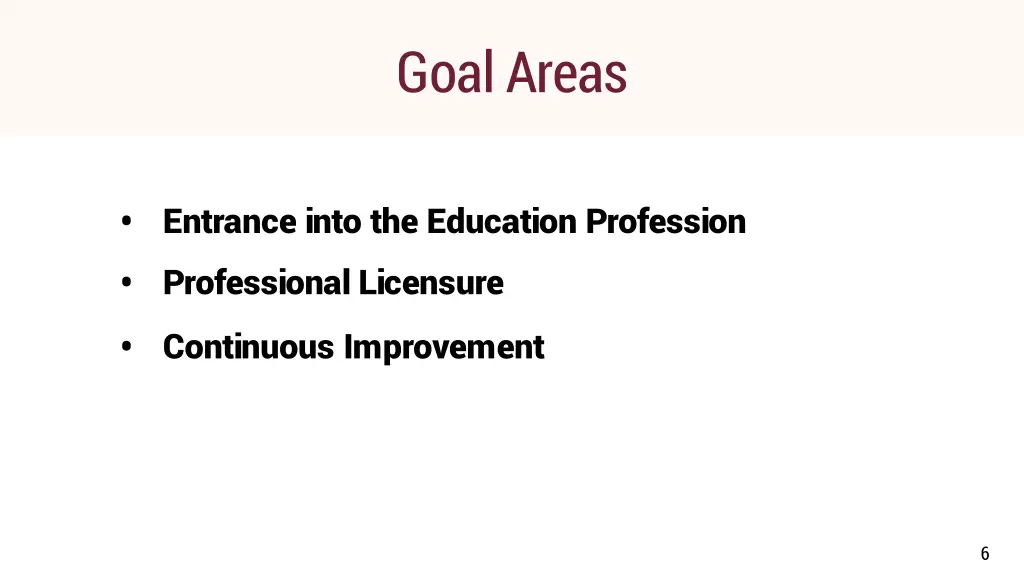 goal areas