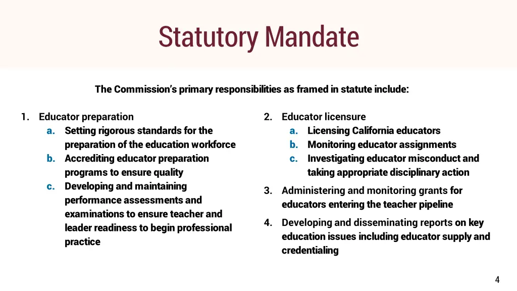 statutory mandate