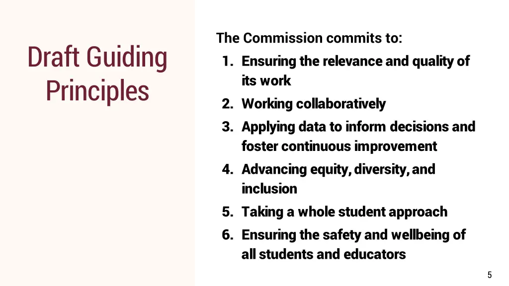 the commission commits to 1 ensuring