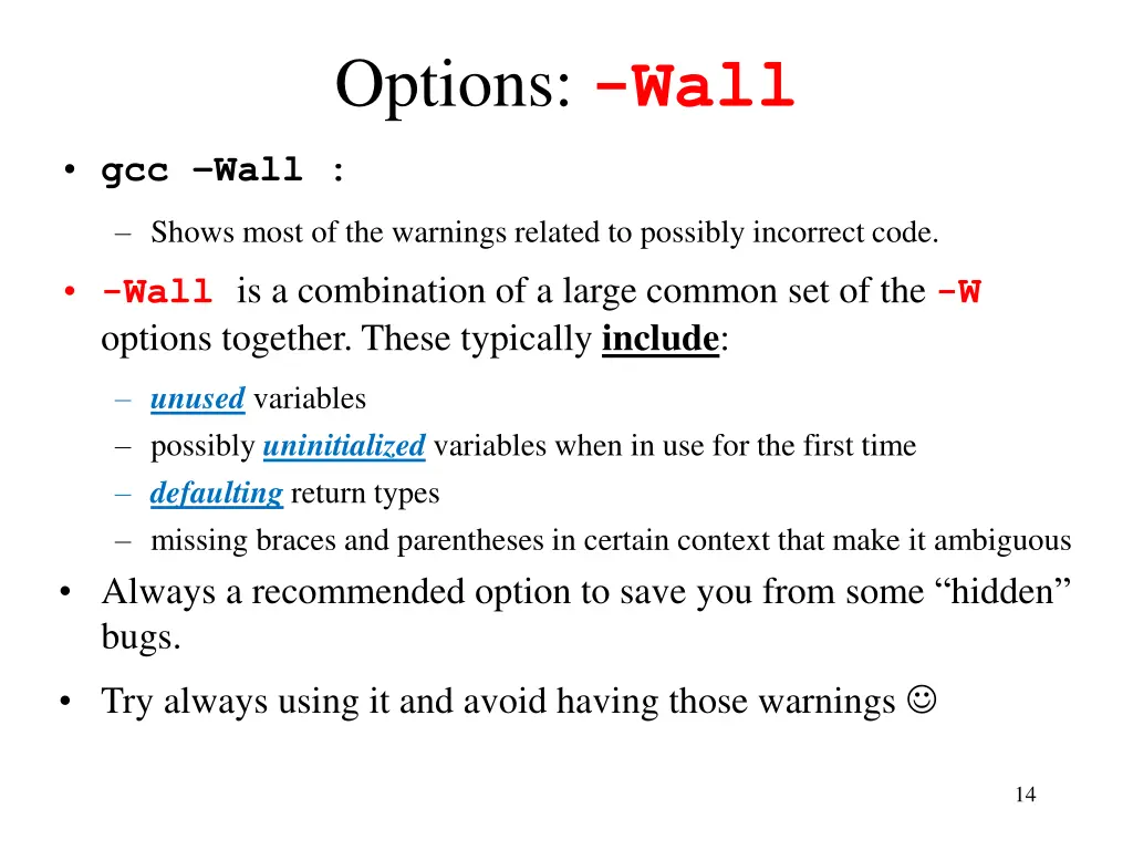 options wall
