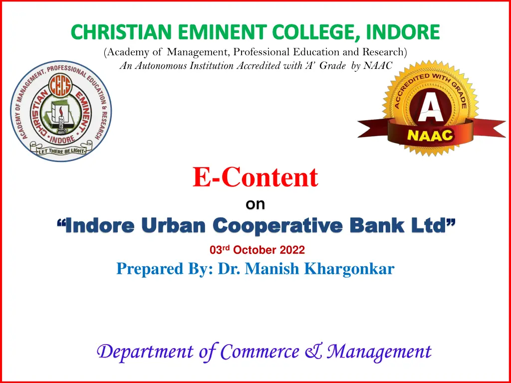 christian eminent college indore academy