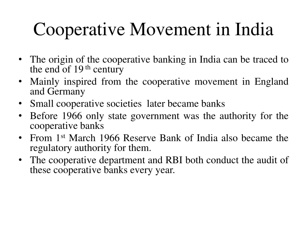 cooperative movement in india